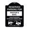 Signmission Reserved Parking for Pastors Wife Unauthorized Vehicles Towed Away Alum, 24" x 18", BW-1824-23085 A-DES-BW-1824-23085 - alternate 1
